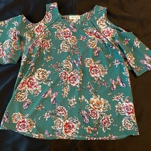 Cute cold shoulder top